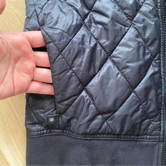Athleta Girl Brainstorm Black Quilted Bomber Full Zip Jacket - Picture 7 of 9